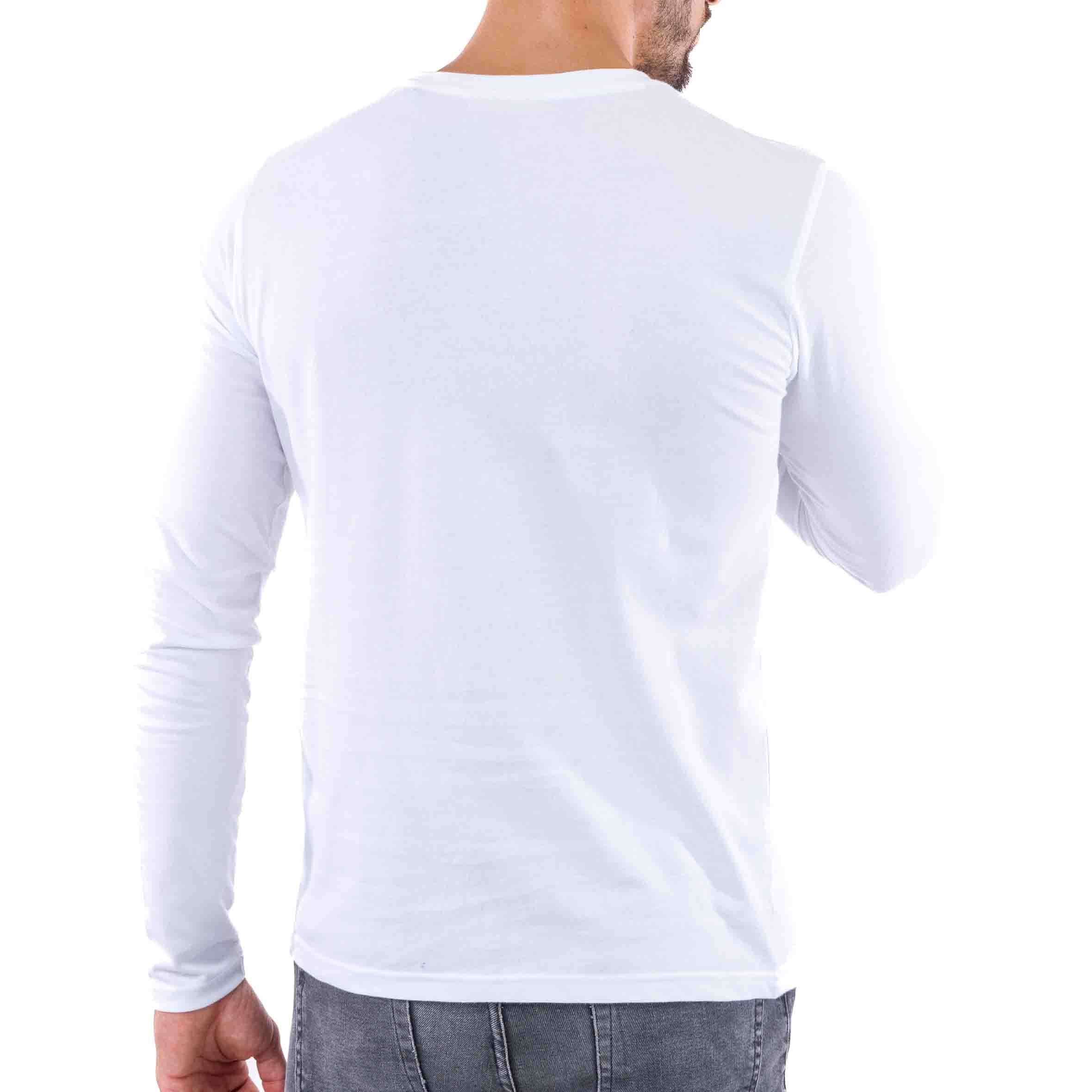 T-shirt en Jersey de Pur Coton Peigné Blanc 6089 – Image 3