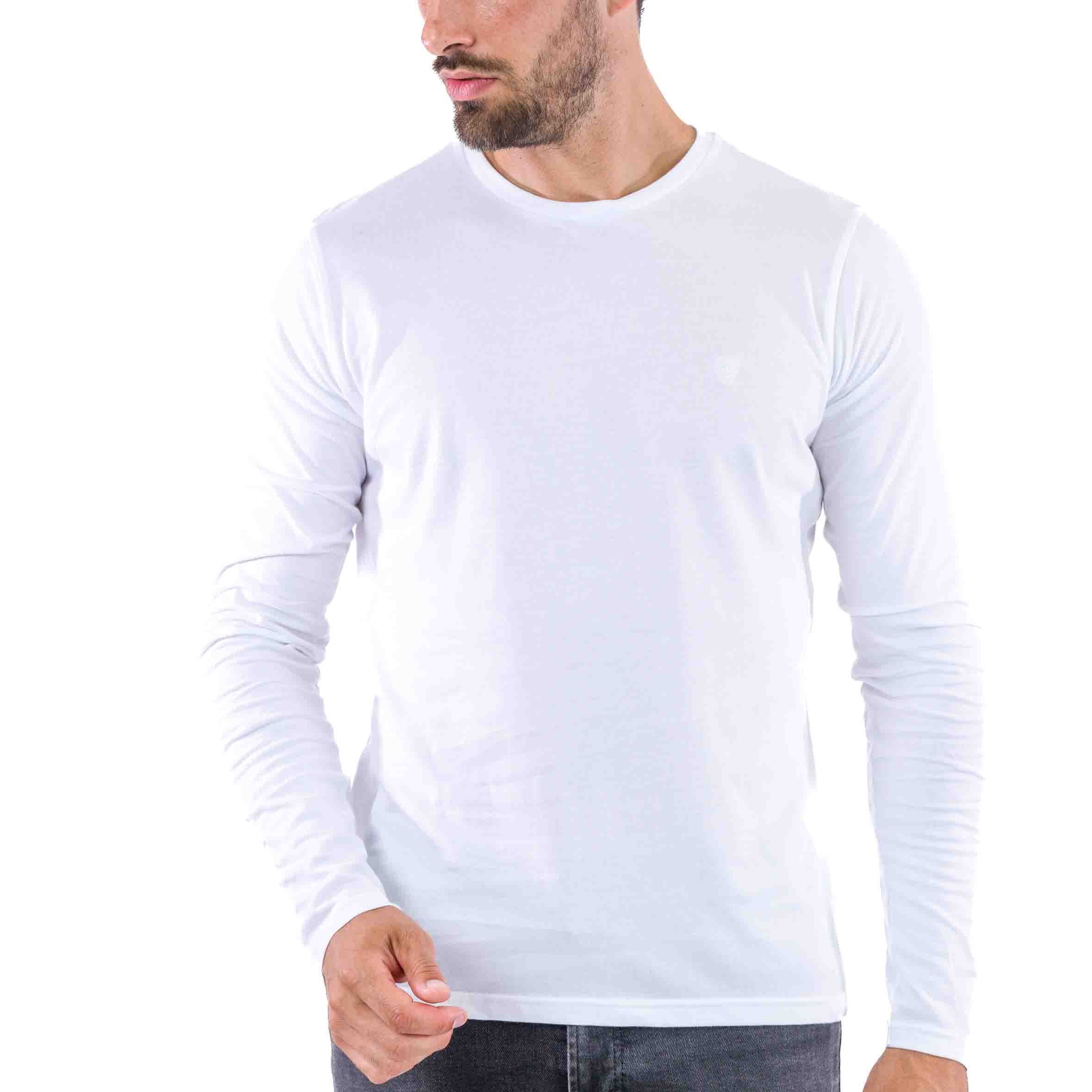 T-shirt en Jersey de Pur Coton Peigné Blanc 6089 – Image 2